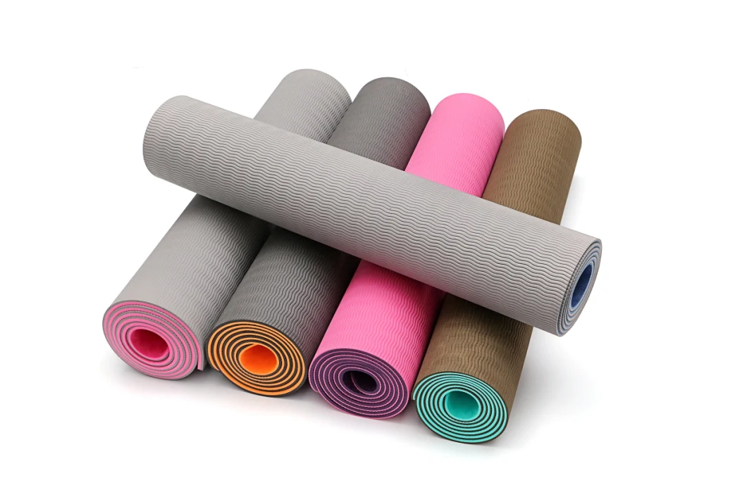 Exercise Fitness Customized Logo Print Pilates Durable Anti-Slip TPE Yoga Mats