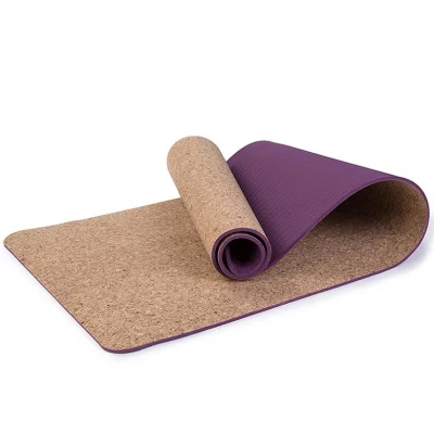 Tapis de yoga imperméables de bande de liège de tapis de Pilates de couleur faite sur commande de carton d'ODM d'OEM adulte