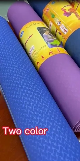 Tapis de yoga TPE écologique en liège léger à double couche de marque privée avec logo personnalisé